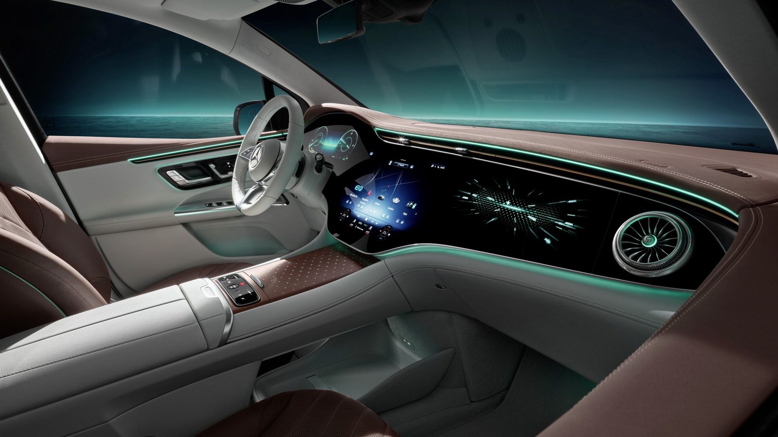 Mercedes-Benz EQE SUV AMG 2024 — интерьер, второй ряд сидений, рынок internal_mvp