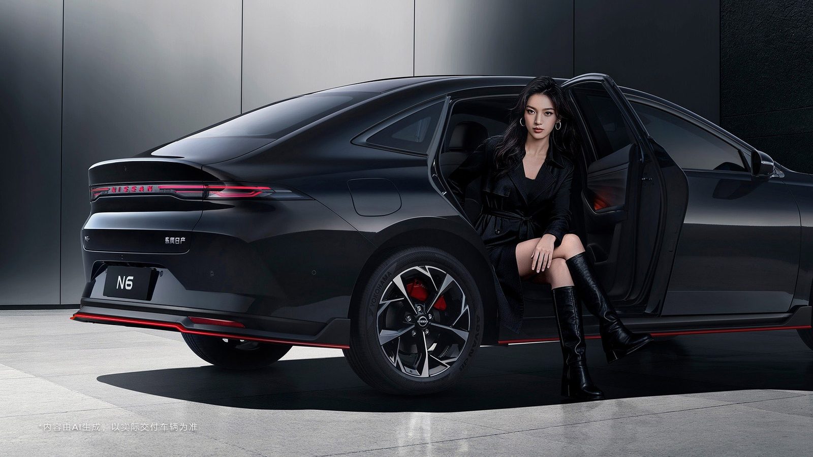 Nissan Dongfeng Nissan N6 PHEV 2026 — экстерьер, вид сзади 3/4, рынок China OEM